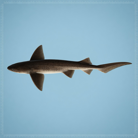 Generated editorial rendering of Bythaelurus bachi using the PocketShark reference-assisted workflow, guided by genus-level Bythaelurus reference art; not to scale.