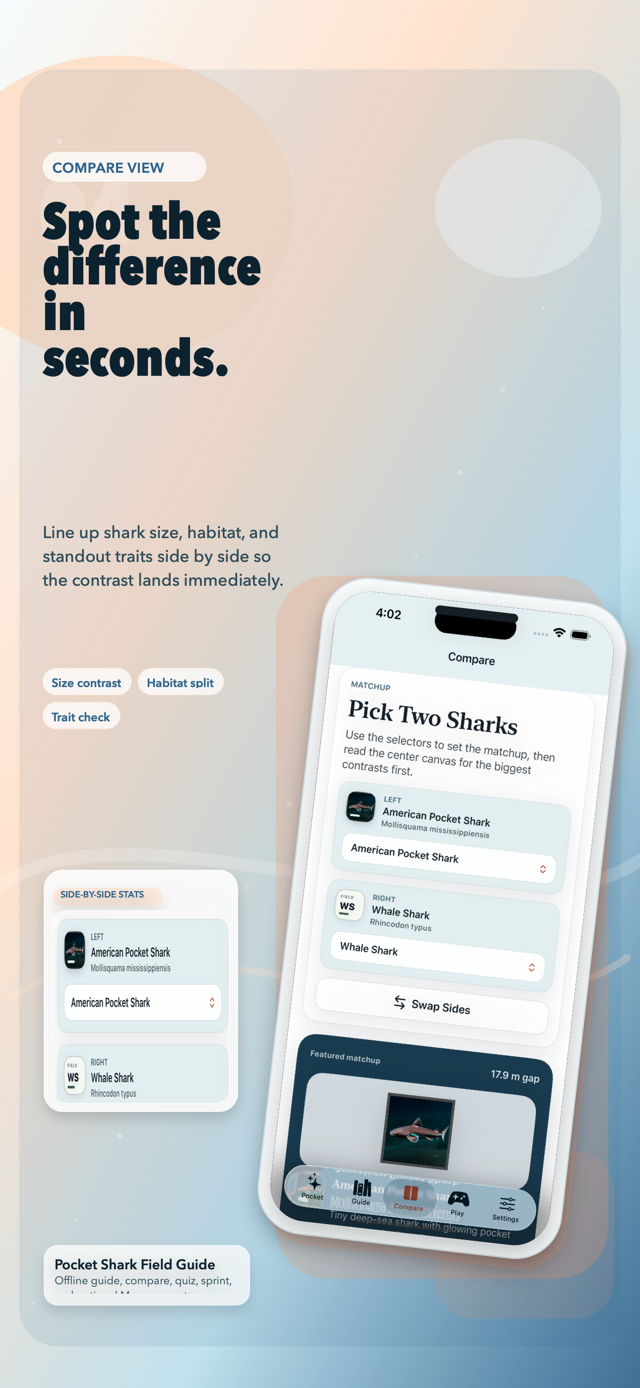 Compare Sharks Side by Side screenshot
